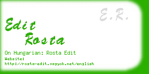 edit rosta business card